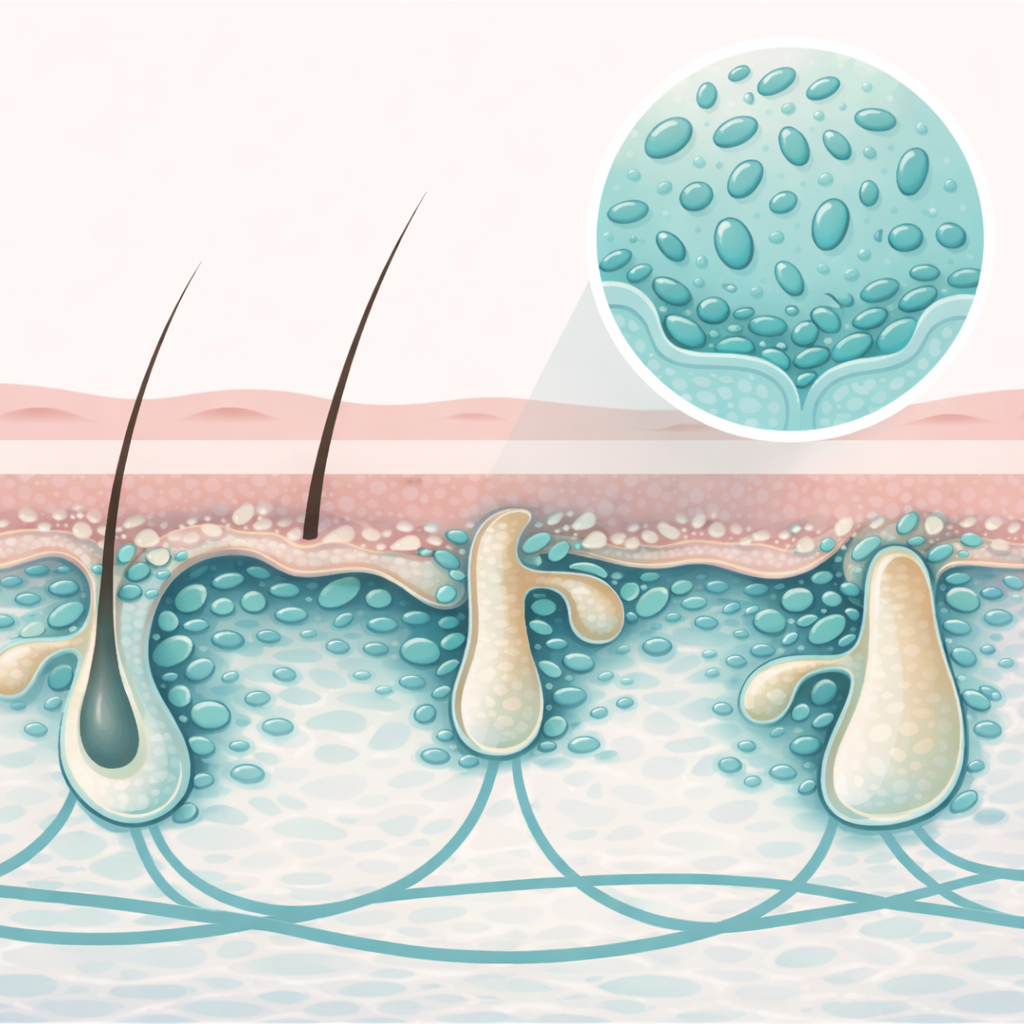 Dandruff scalp illustration
